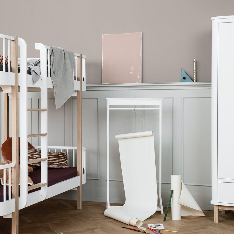 Oliver Furniture Kit de transformation Wood 2 lits simples en lit superposé Blanc/Chêne