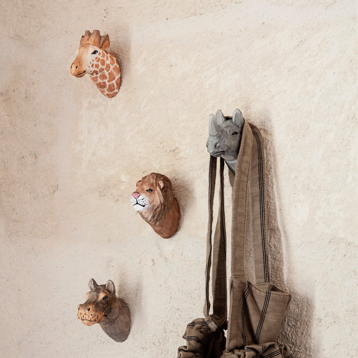 Ferm Living  Wandhaken Safari Nilpferd  Grau - Online MY SNOWFLAKE