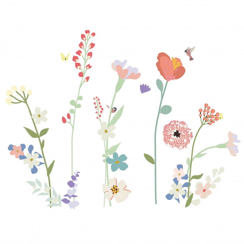 MIMI`lou  Wandsticker Big 'FELDBLUMEN'  Bunt - Online MY SNOWFLAKE