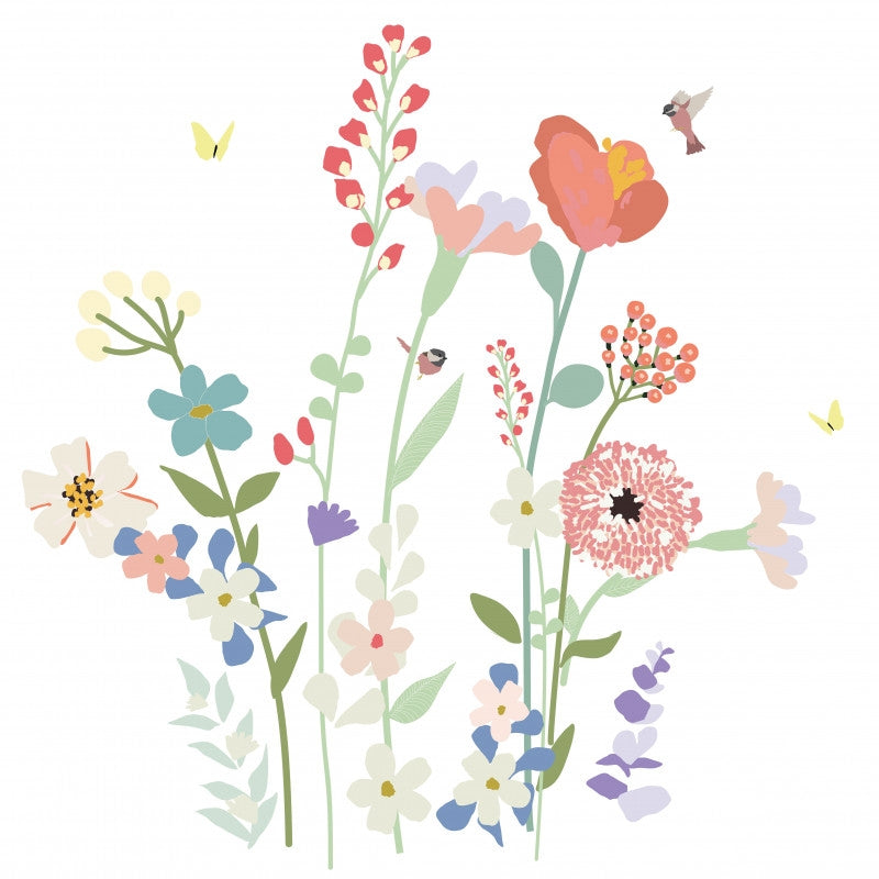 MIMI`lou  Wandsticker Big 'FELDBLUMEN'  Bunt - Online MY SNOWFLAKE