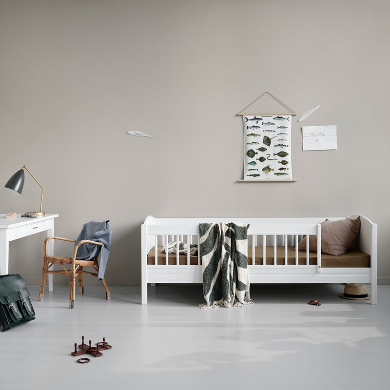 Oliver Furniture Conversion Kit Seaside Lille+ Mid-High Loft Bed to Junior Bed White