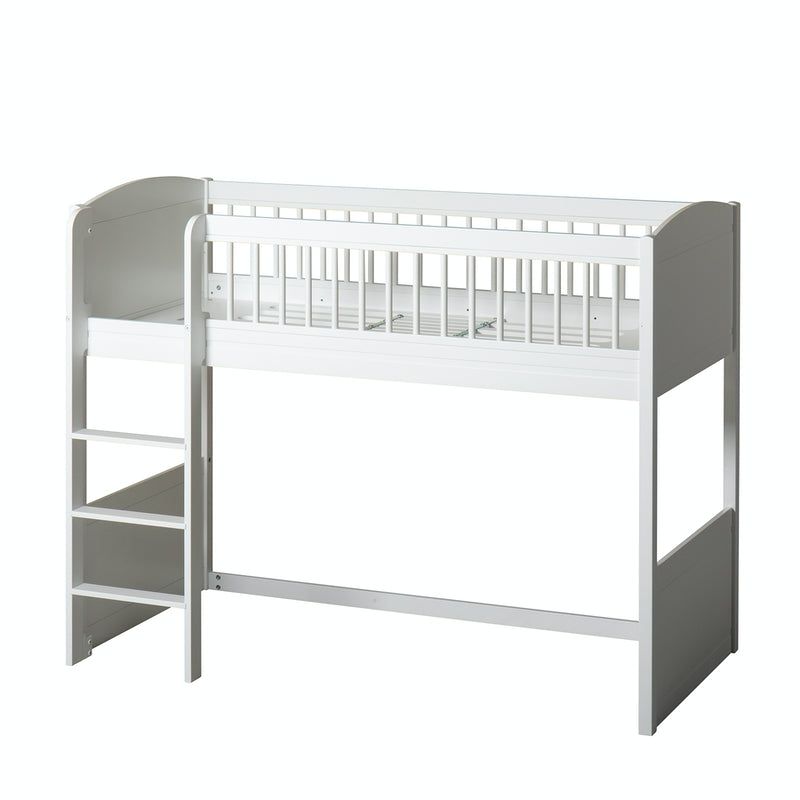Oliver Furniture Kit de conversion Seaside Lille+ Basic en lit mezzanine mi-hauteur Blanc