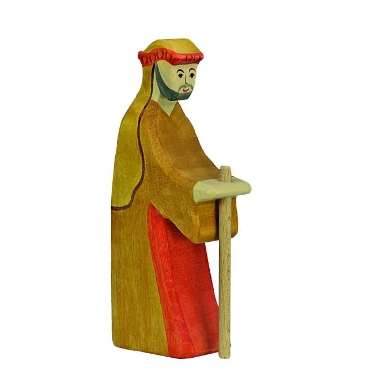 Holztiger Nativity Shepherd Wood Colored