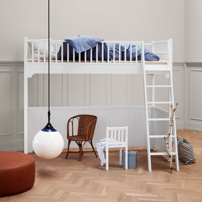 Oliver Furniture Kit de conversion Seaside Classic Junior Lit mi-haut en lit mezzanine 90x200cm Blanc