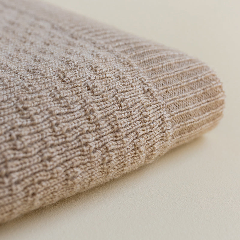 Hvid  Babydecke Dora  Sand - Online MY SNOWFLAKE