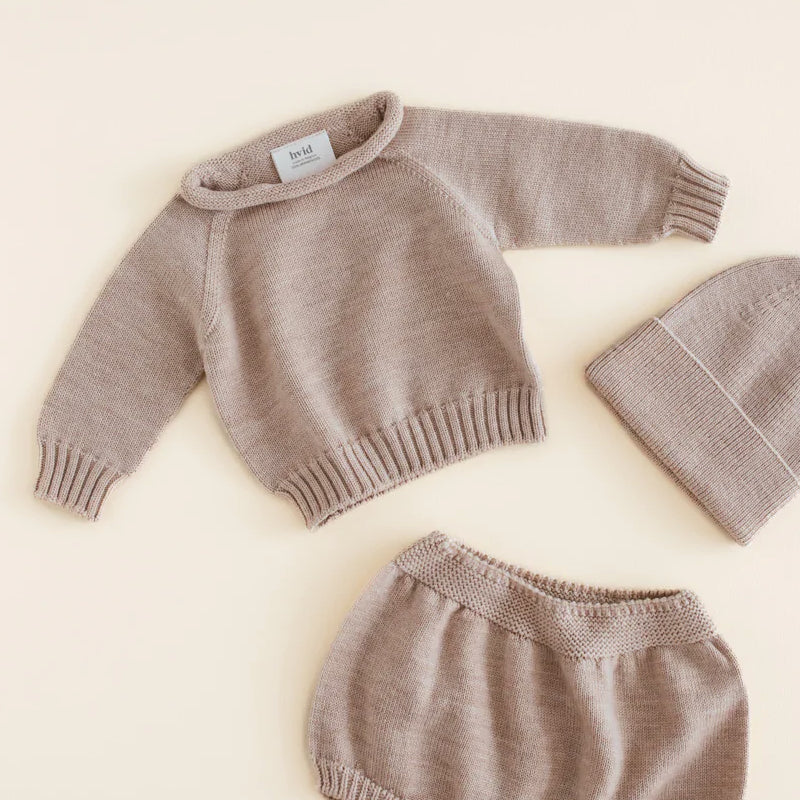 Hvid  Baby Strickpullover 'Georgette'  Sand