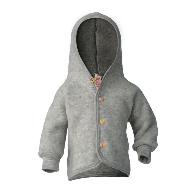 Engel  Wollfleece Kapuzenjacke  Hellgrau Melange - Online MY SNOWFLAKE