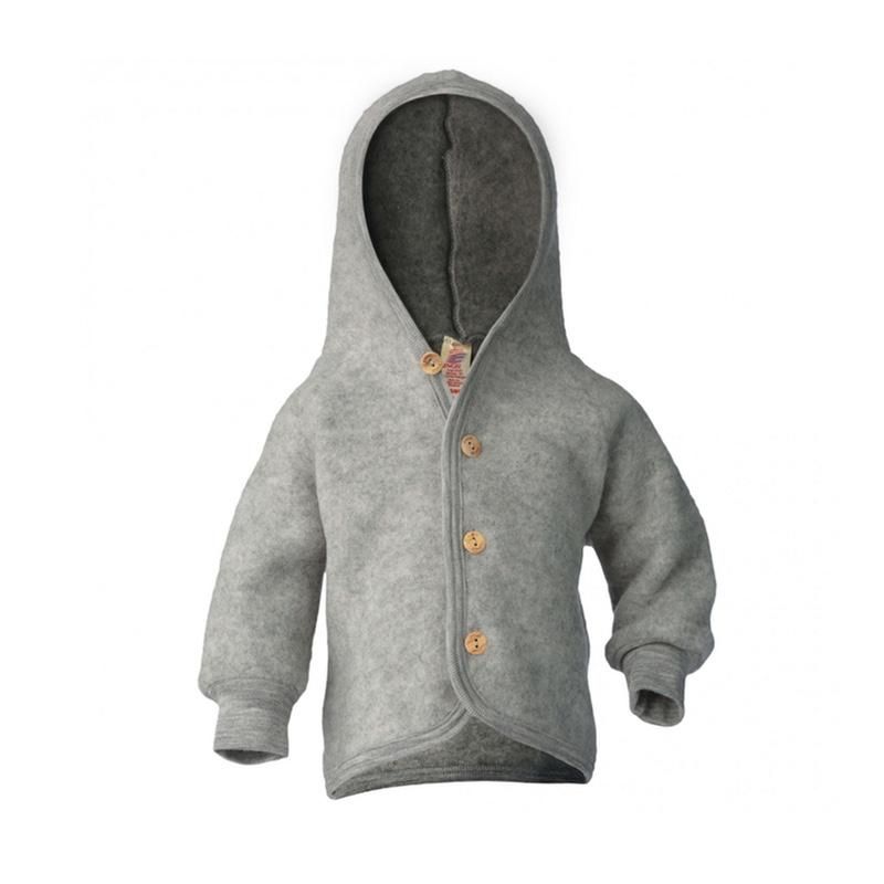 Engel  Wollfleece Kapuzenjacke  Hellgrau Melange - Online MY SNOWFLAKE