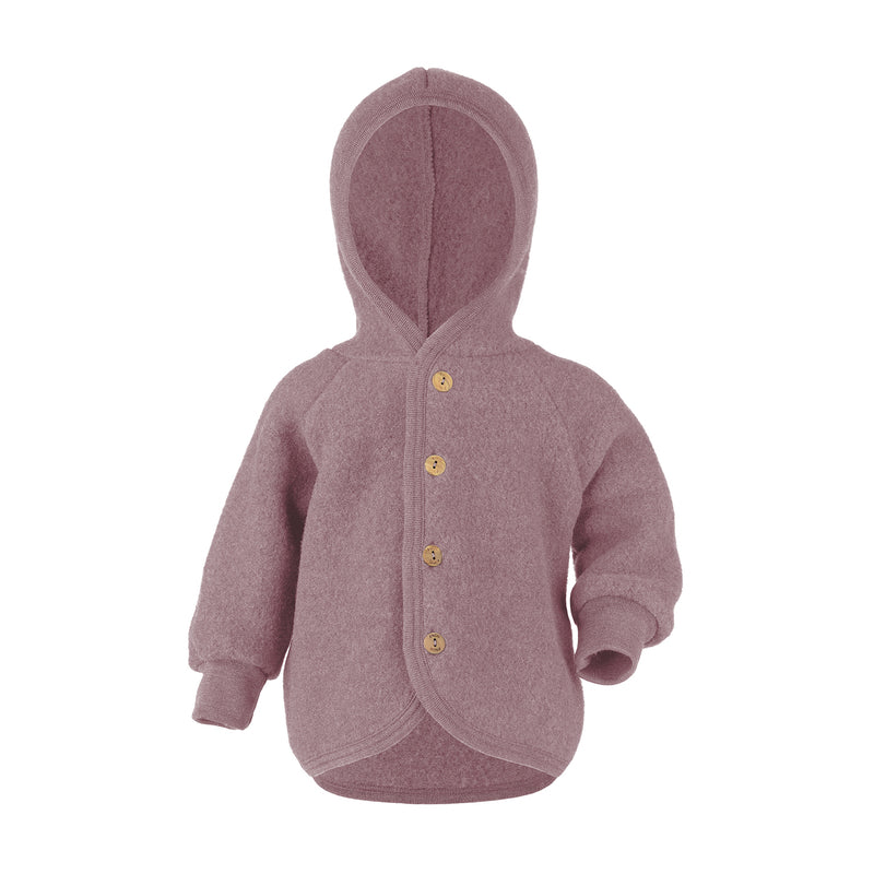 Engel  Wollfleece Kapuzenjacke  Rosenholz Melange - Online MY SNOWFLAKE