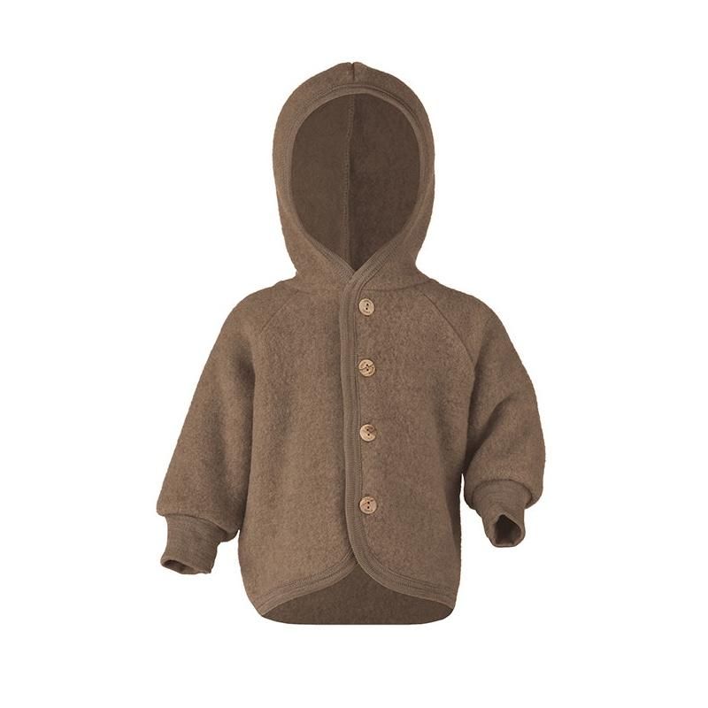 Engel  Wollfleece Kapuzenjacke  Walnuss Melange - Online MY SNOWFLAKE