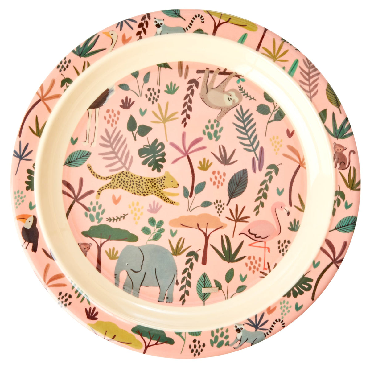 Rice  Melamin Kinderteller “Jungle Animals'  Coral - Online MY SNOWFLAKE