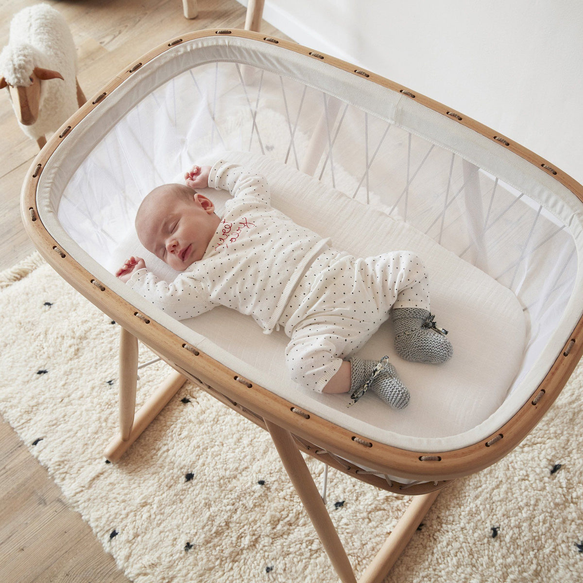 Charlie Crane  Babywiege Kumi  Mesh/Hazelnut - Online MY SNOWFLAKE