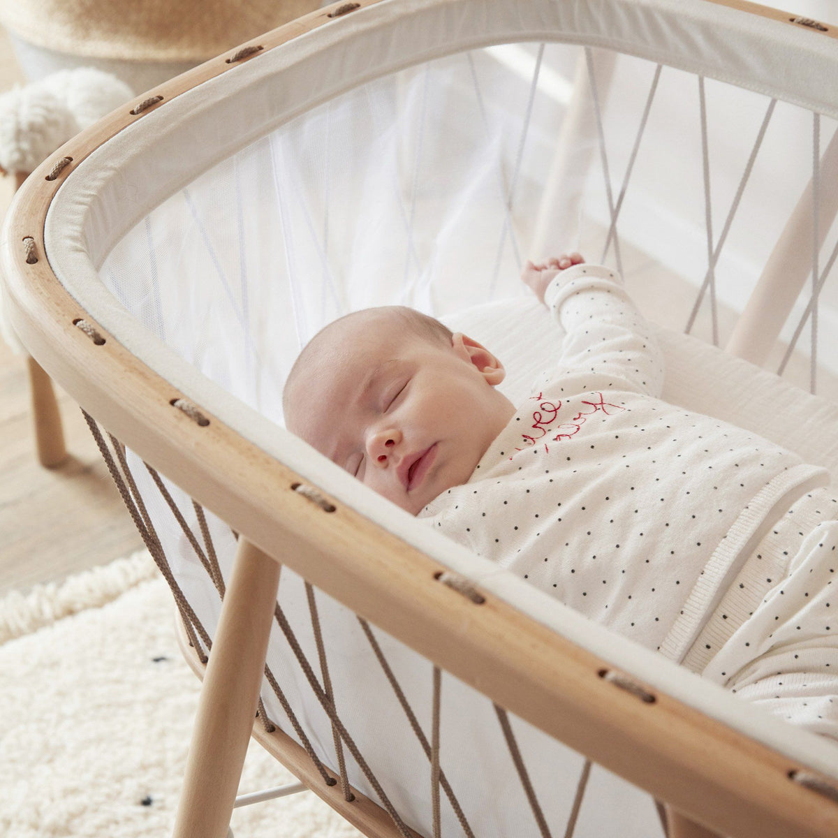 Charlie Crane  Babywiege Kumi  Mesh/Hazelnut - Online MY SNOWFLAKE