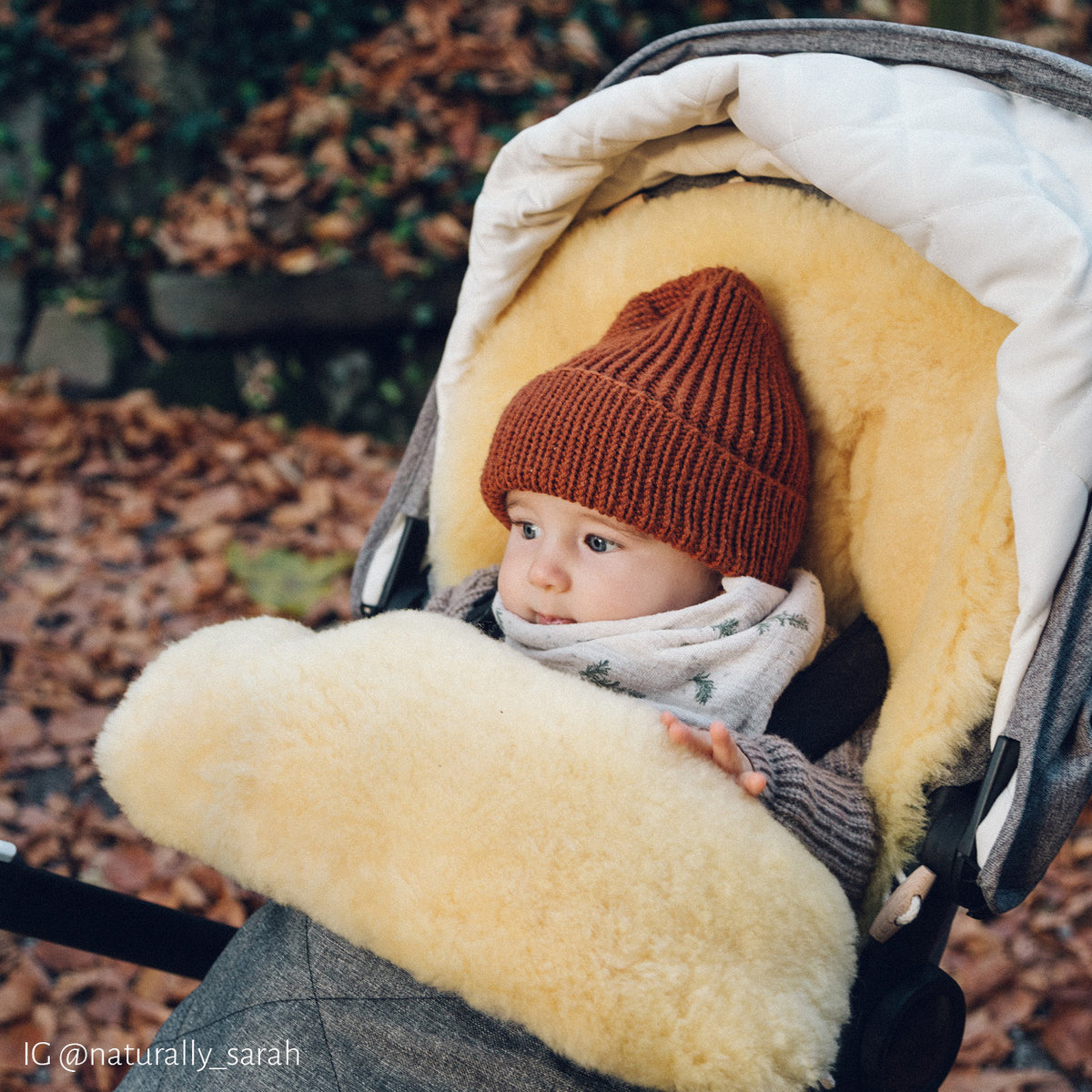 Kaiser  Lammfell Kinderwagenfusssack 'Natura'  Anthracite Melange