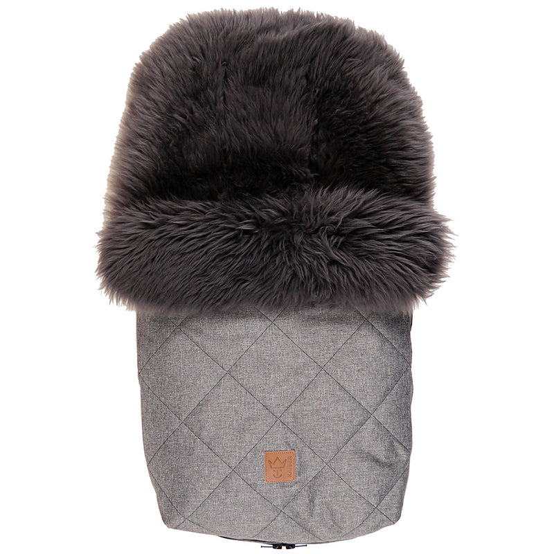 Kaiser Chancelière en peau d'agneau pour poussette 'Nelly Early Grey' Anthracite chiné