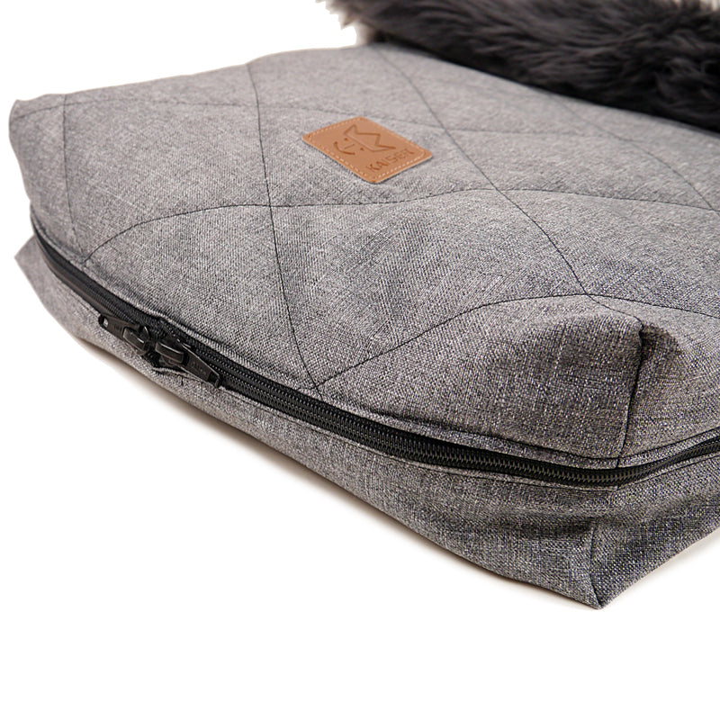 Kaiser Chancelière en peau d'agneau pour poussette 'Nelly Early Grey' Anthracite chiné