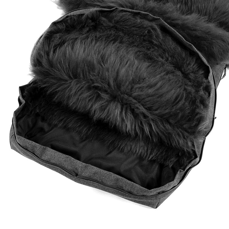 Kaiser Chancelière en peau d'agneau pour poussette 'Nelly Early Grey' Anthracite chiné