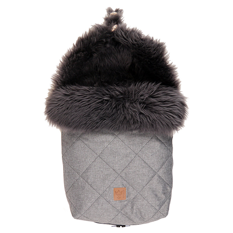 Kaiser Chancelière en peau d'agneau pour poussette 'Nelly Early Grey' Anthracite chiné