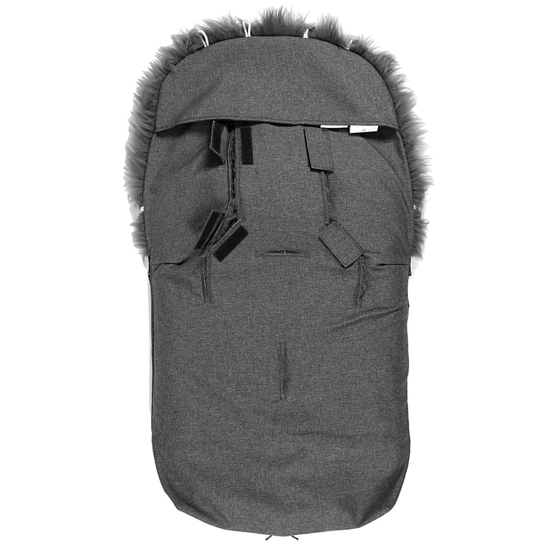 Kaiser Chancelière en peau d'agneau pour poussette 'Nelly Early Grey' Anthracite chiné