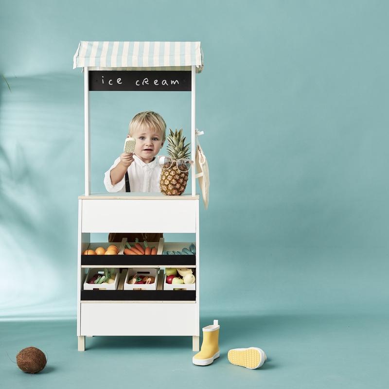 Kids Concept  Marktstand Bistro  Weiss/Natur - Online MY SNOWFLAKE