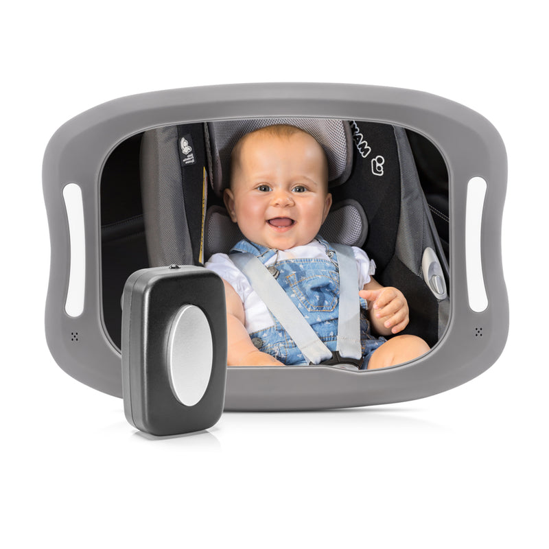 Reer  Baby View LED inkl. Fernbedienung  Auto-Sicherheitsspiegel mit Licht Schwarz - Online MY SNOWFLAKE