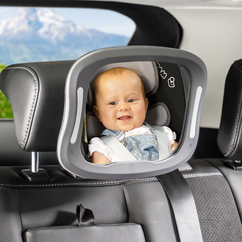 Reer  Baby View LED inkl. Fernbedienung  Auto-Sicherheitsspiegel mit Licht Schwarz - Online MY SNOWFLAKE