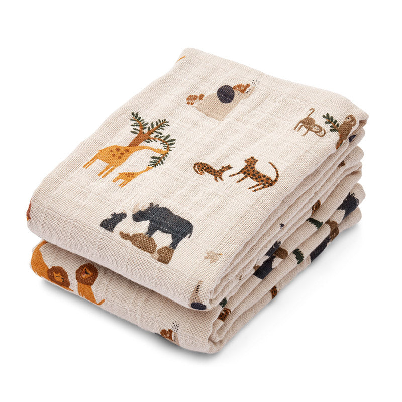 Liewood  Mulltuch 2-er Pack 'Lewis'  All Together Sandy - Online MY SNOWFLAKE