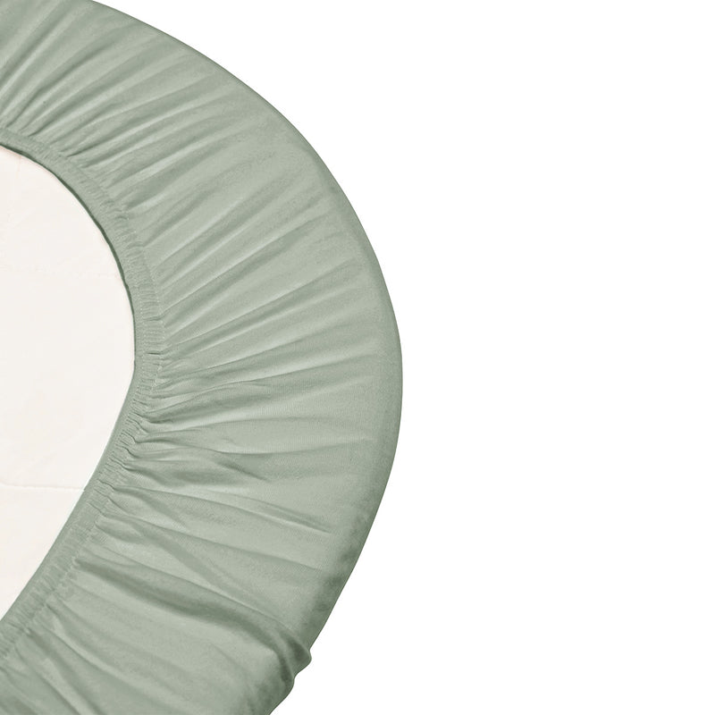 Leander  Fixleintuch Bio-Baumwolle 2er-Pack Juniorbett 70 x 140 cm  Sage Green - Online MY SNOWFLAKE