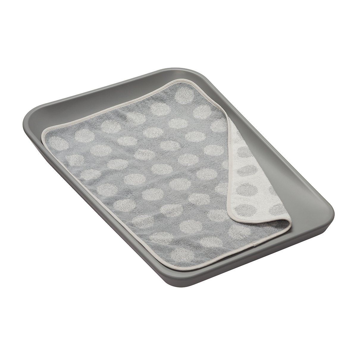 Leander  Matty Topper Bio-Baumwolle für Wickelkissen  Cool Grey