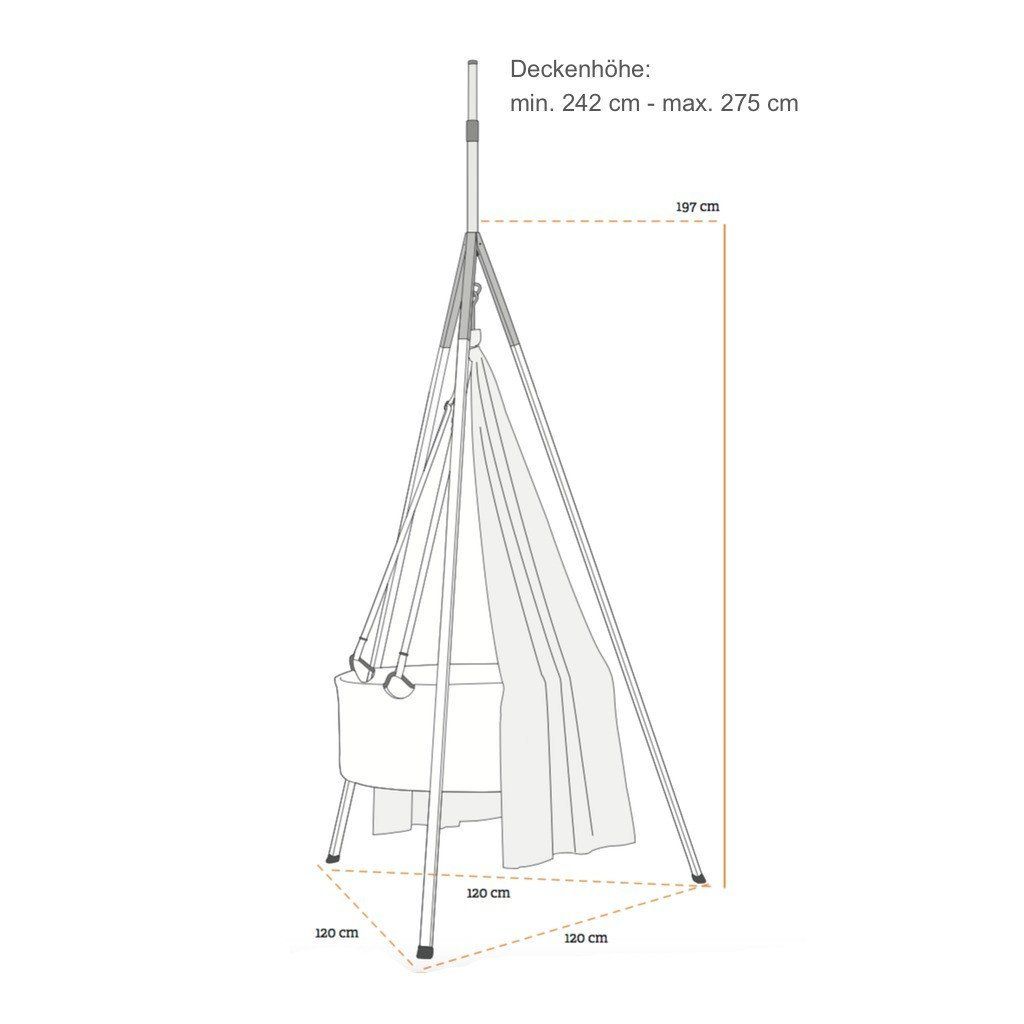 Leander Classic  Stativ für Wiege  Weiss/Alu - Online MY SNOWFLAKE
