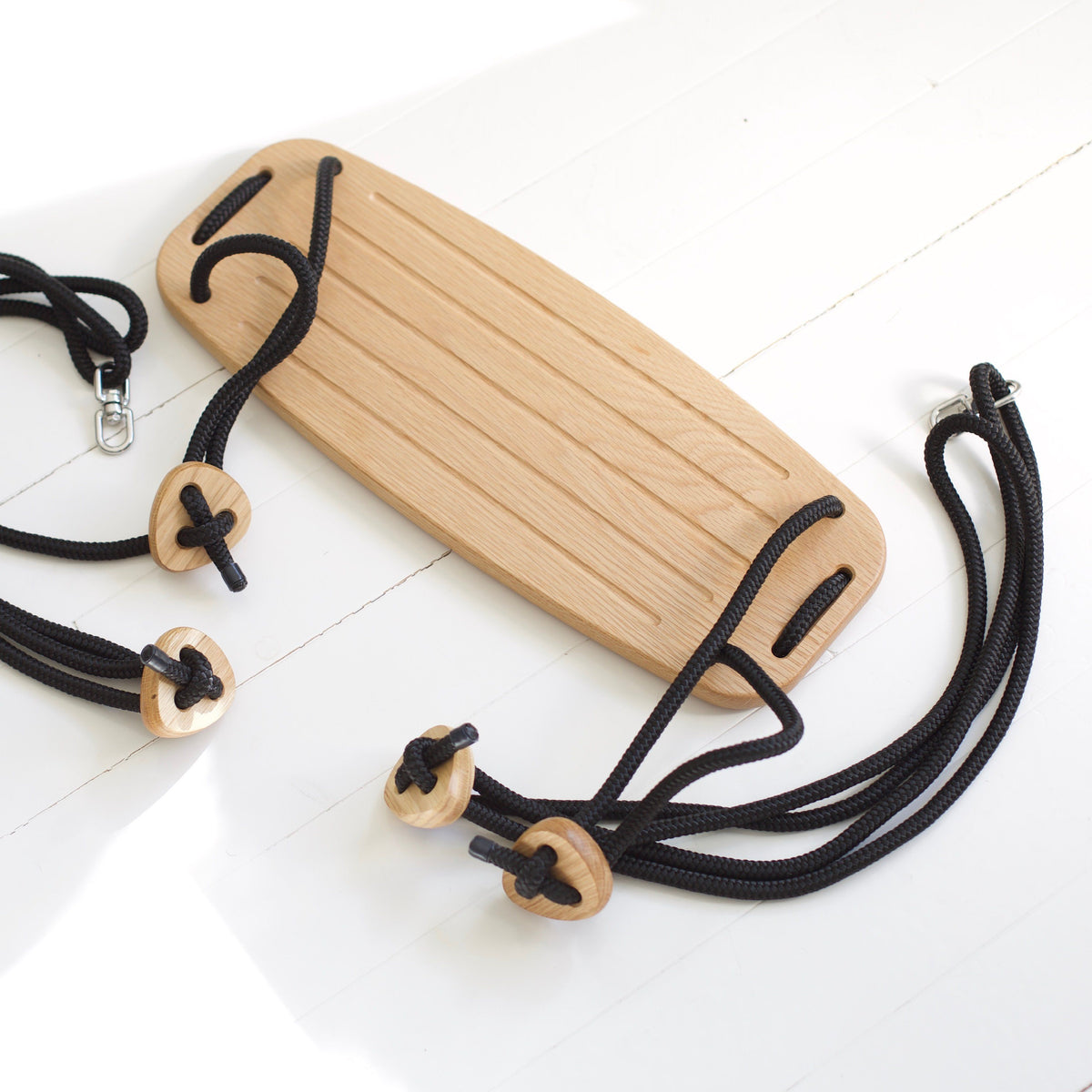 Lillagunga Balançoire pour enfant 'Classic' Chêne/Noir