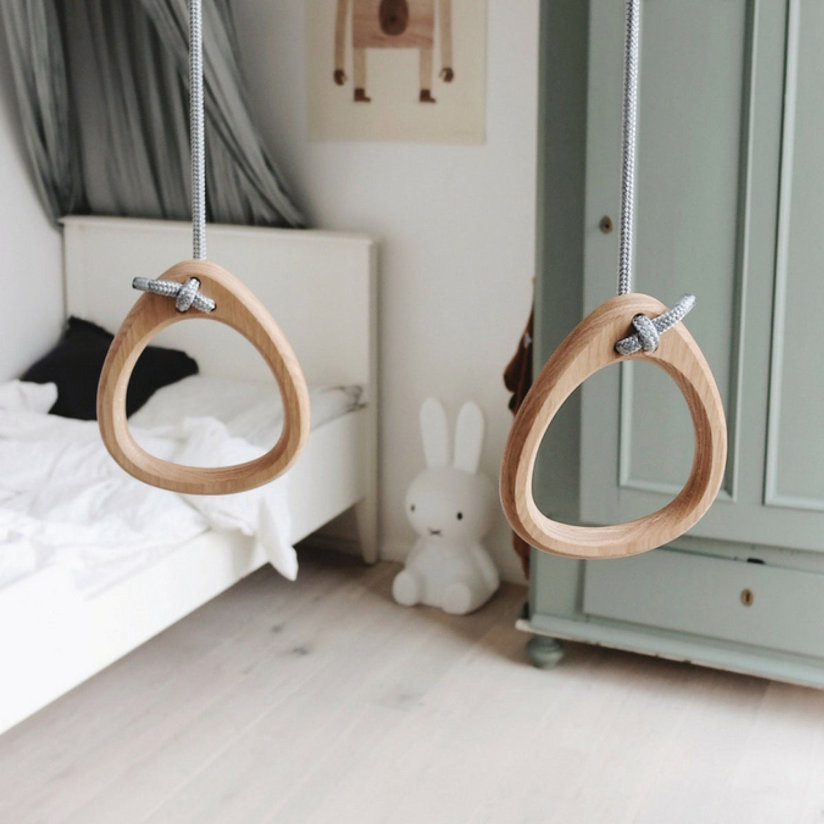 Lillagunga  Turnringe 'Rings'   Eiche/Grau