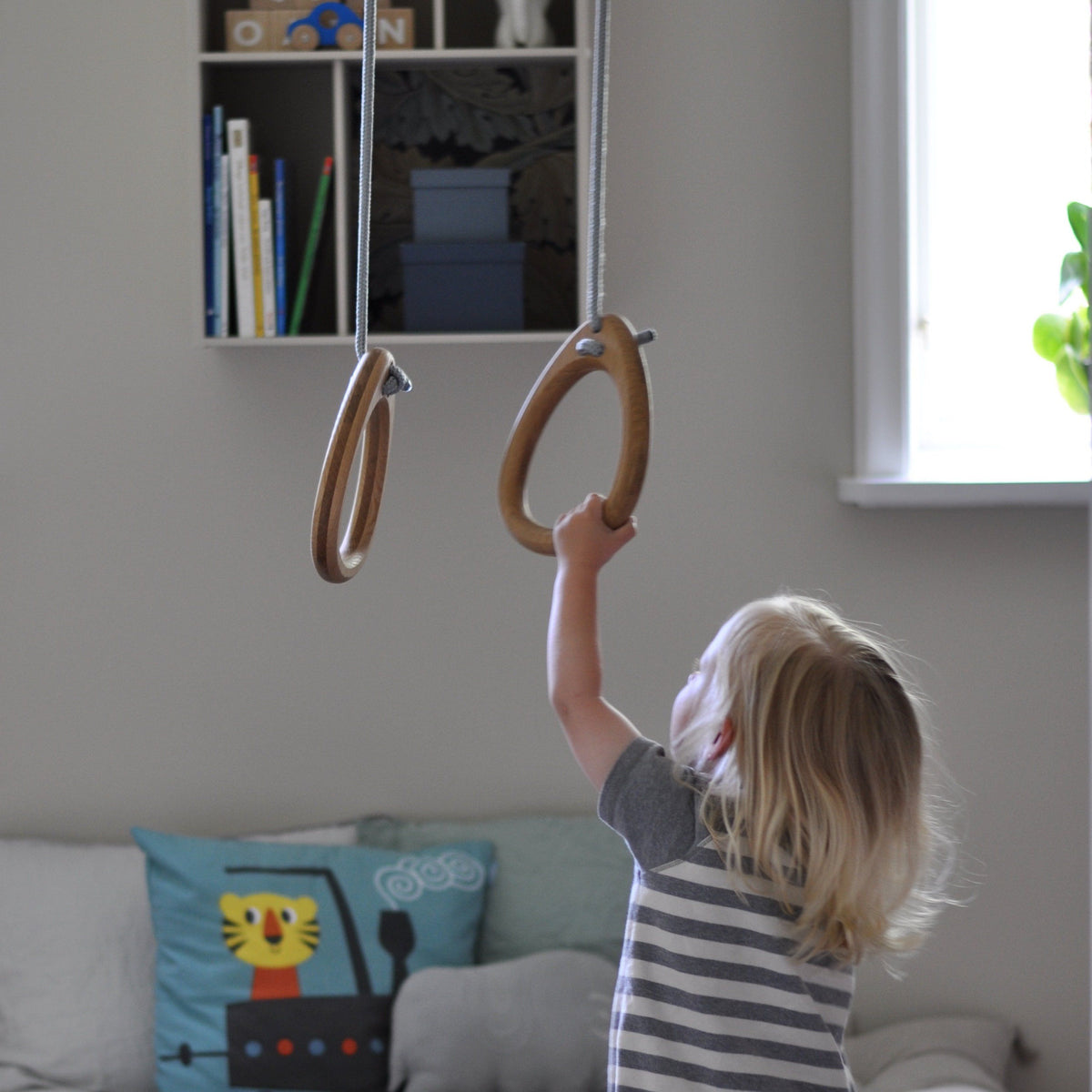 Lillagunga  Turnringe 'Rings'   Eiche/Grau