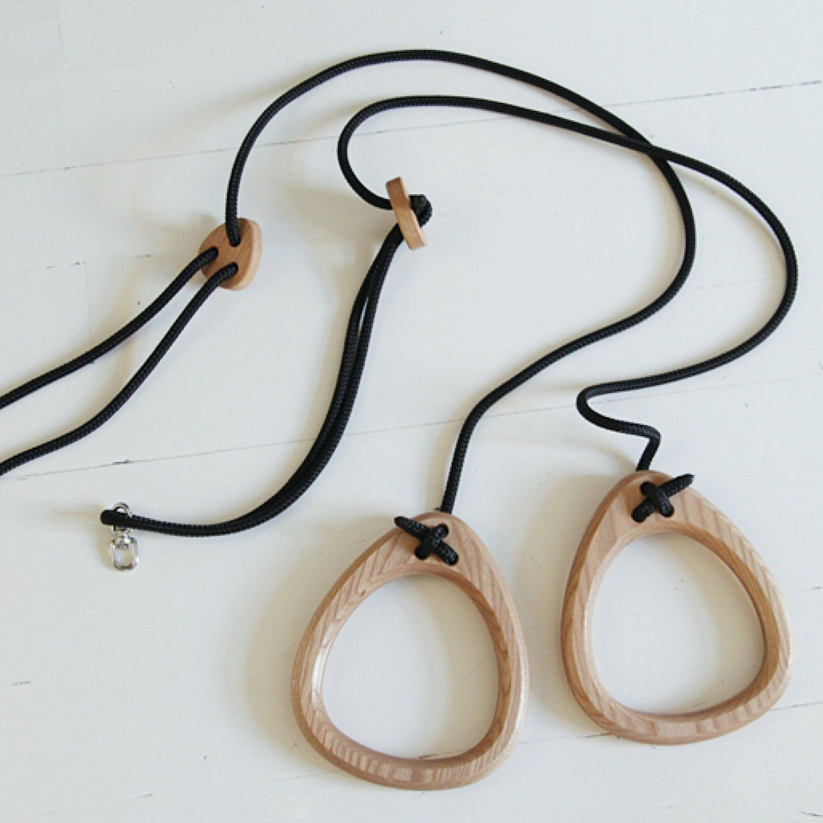 Lillagunga Gymnastic Rings 'Rings' Oak/Black