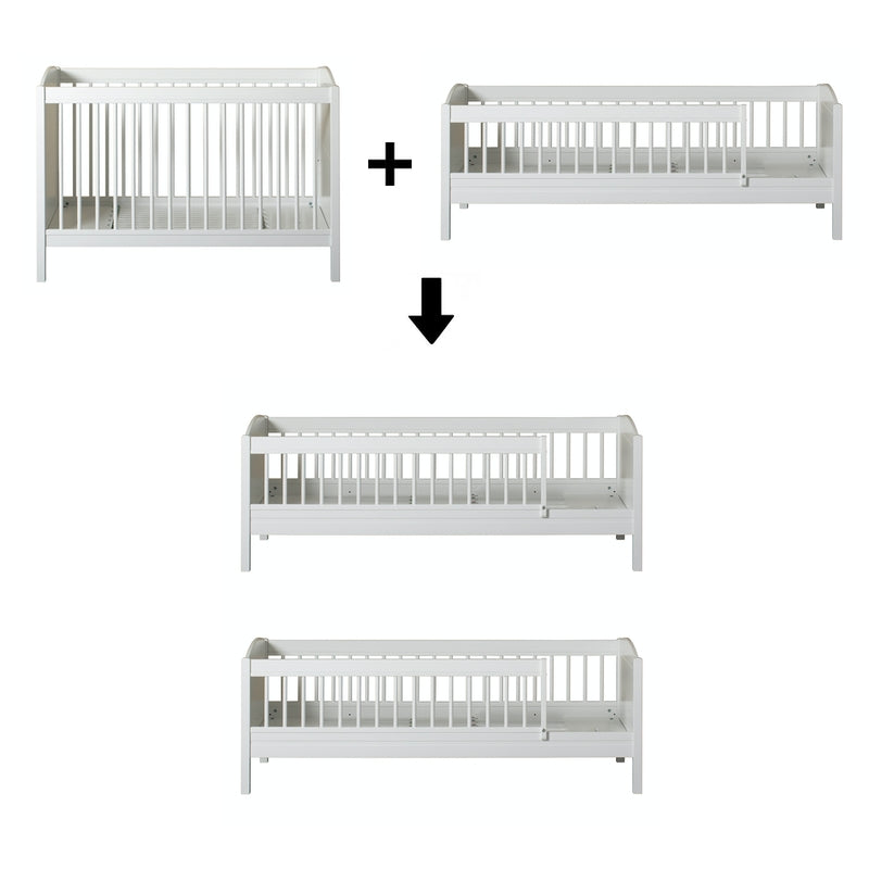 Oliver Furniture Conversion kit Seaside Lille+ Basic and sibling set to 2 junior beds White
