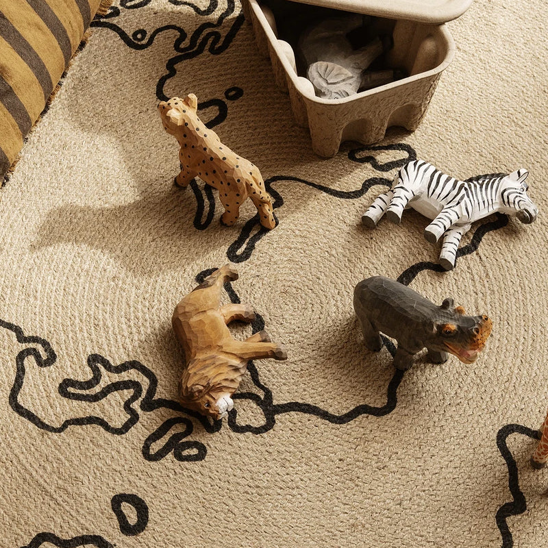 Ferm Living  Holz Hippo  Grau - Online MY SNOWFLAKE