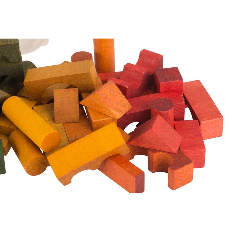 Wooden Story <br/> 100 Holzklötze im Sack <br/> Regenbogen,Holzspielzeug, Wooden Story - SNOWFLAKE kindermöbel concept store