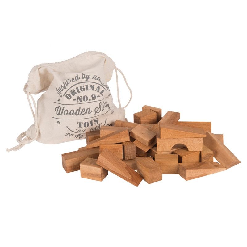 Wooden Story <br/> 50 XL Holzklötze im Sack <br/> Natur,Holzspielzeug, Wooden Story - SNOWFLAKE kindermöbel concept store