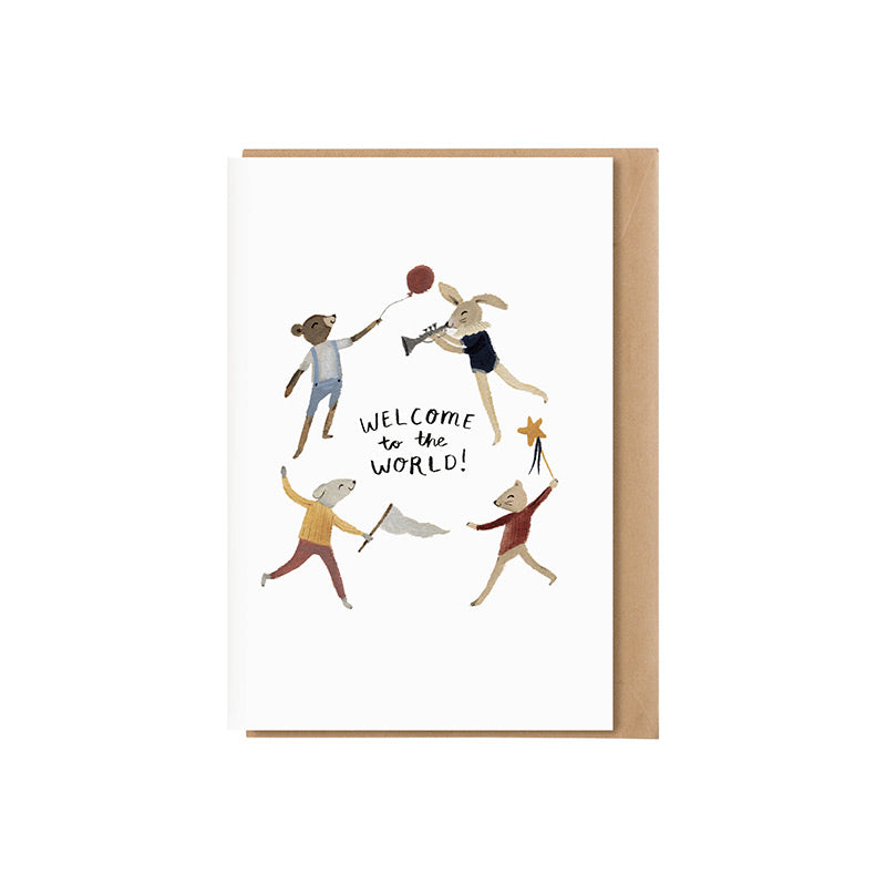 Main Sauvage  Glückwunschkarte mit Umschlag 'Welcome to the world'  Multi - Online MY SNOWFLAKE