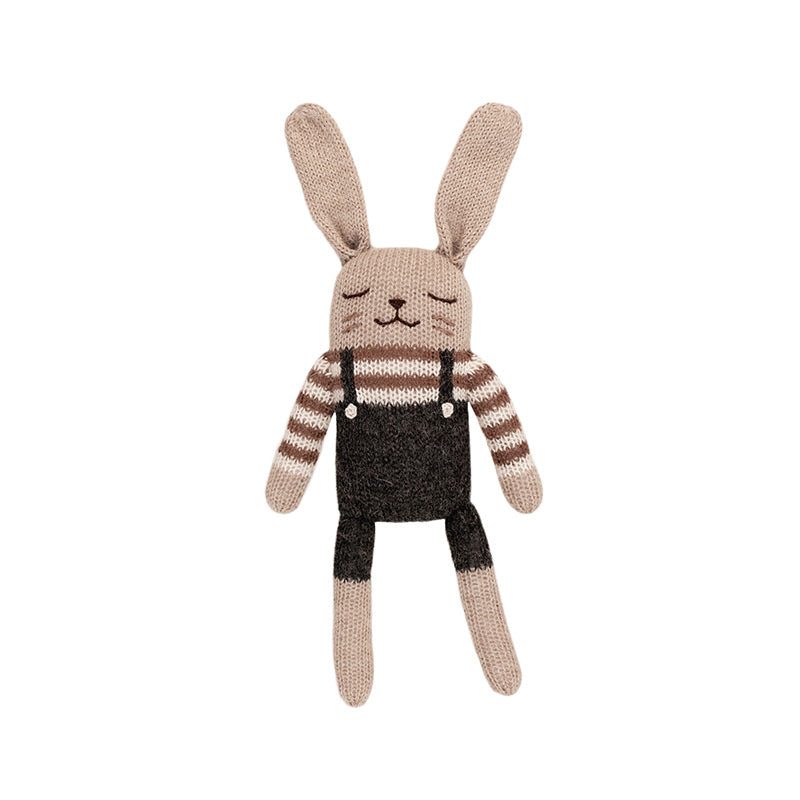 Main Sauvage  Strickkuscheltier 'Bunny'  Black Overalls - Online MY SNOWFLAKE