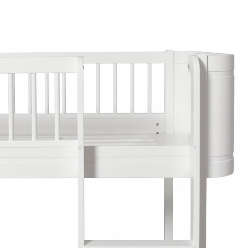 Oliver Furniture <br/> Halbhohes Hochbett Wood Mini+ <br/> Weiss,Hochbetten, Oliver Furniture - SNOWFLAKE kindermöbel concept store