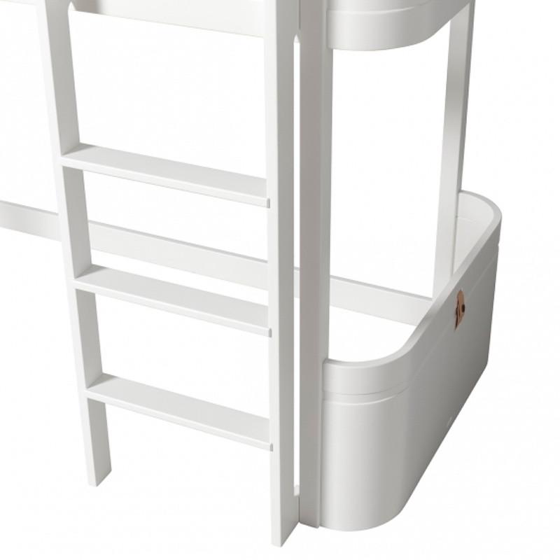 Oliver Furniture <br/> Halbhohes Hochbett Wood Mini+ <br/> Weiss,Hochbetten, Oliver Furniture - SNOWFLAKE kindermöbel concept store