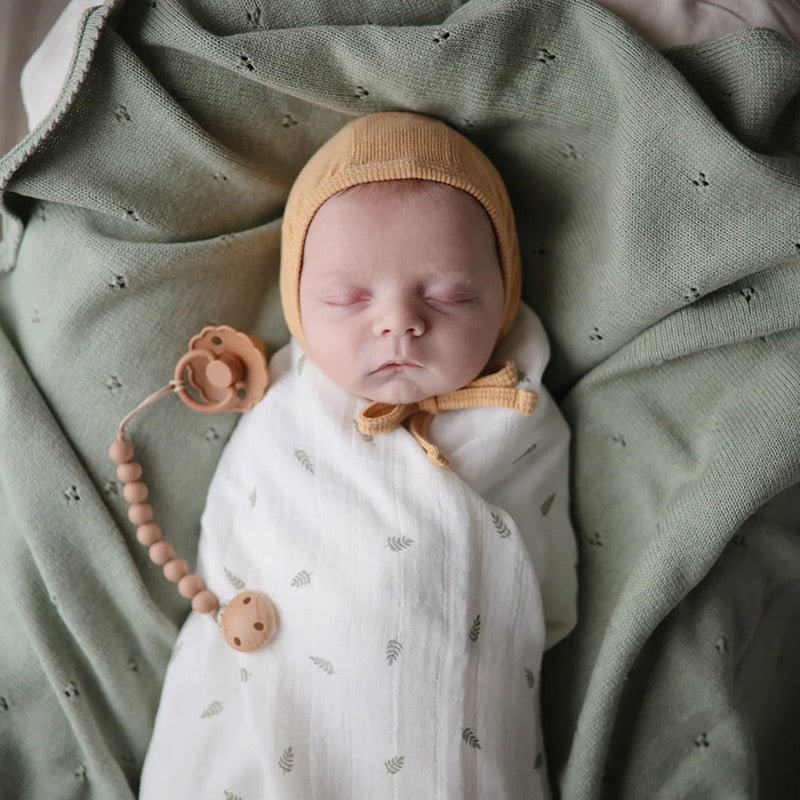 Mushie  Musselin Swaddle  Leaves - Online MY SNOWFLAKE