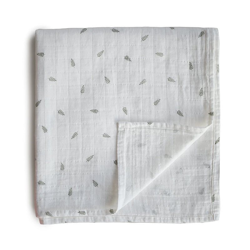 Mushie  Musselin Swaddle  Leaves - Online MY SNOWFLAKE