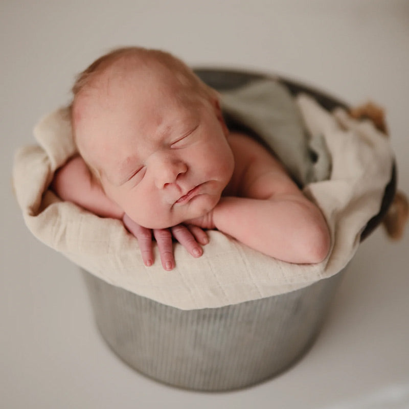 Mushie 3-pack Muslin Swaddles Fog