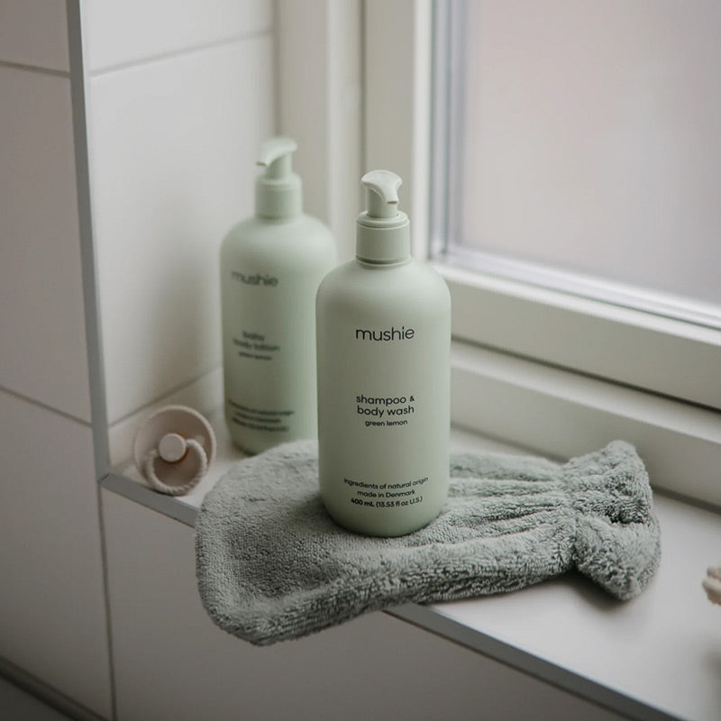 Mushie  2er Set Waschlappen  Moss