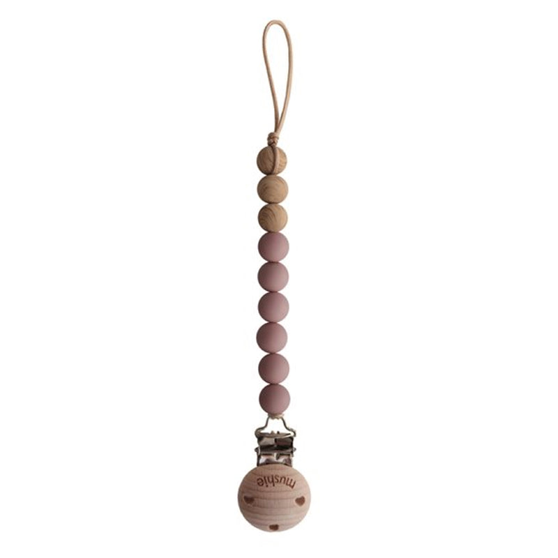 Mushie  Schnullerkette 'Eva'  Cloudy Mauve - Online MY SNOWFLAKE