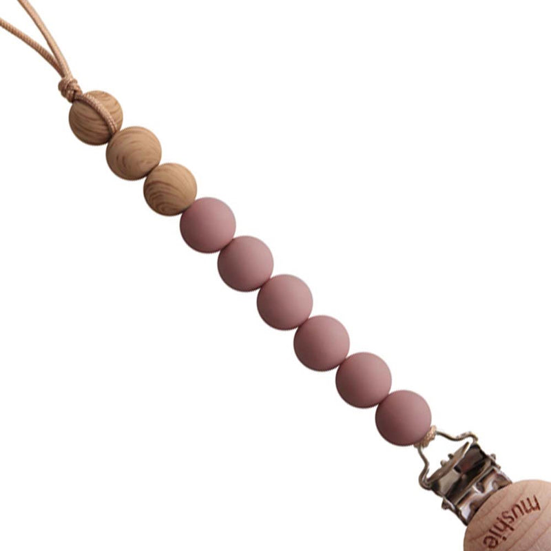 Mushie  Schnullerkette 'Eva'  Cloudy Mauve - Online MY SNOWFLAKE