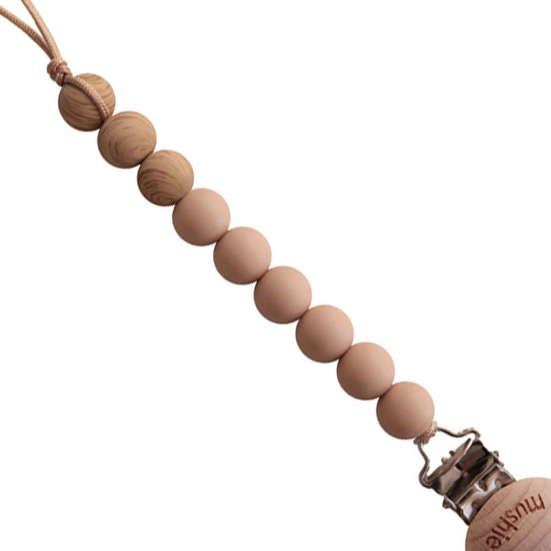 Mushie  Schnullerkette 'Eva'  Pale Taupe - Online MY SNOWFLAKE