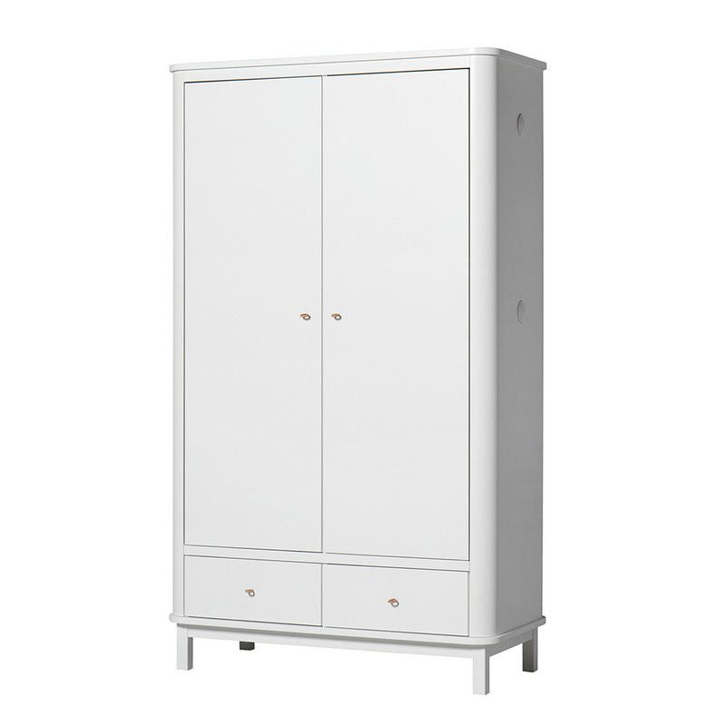 Oliver Furniture <br/> Kleiderschrank 2-türig Wood <br/> Weiss,Schränke, Oliver Furniture - SNOWFLAKE kindermöbel concept store